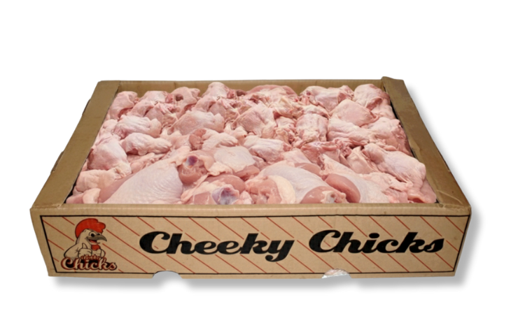 Boxed chicken upper backs from Cheeky Chicks.